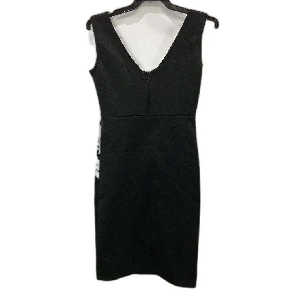 Fashion Black & White Lace Embroidered Front Sleeveless Mini Dress Womens Size M