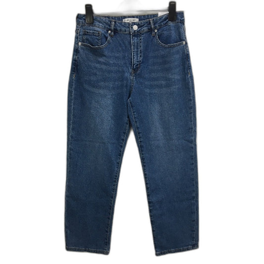 Forever New Blue Mid Rise Straight Leg Ankle Length Jeans Ladies Size AU 14