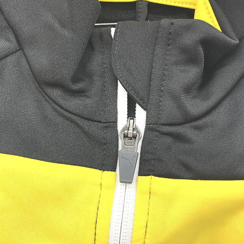 PUMA Junior Spirit II Black & Cyber Yellow Training Jacket Youth Size M NEW