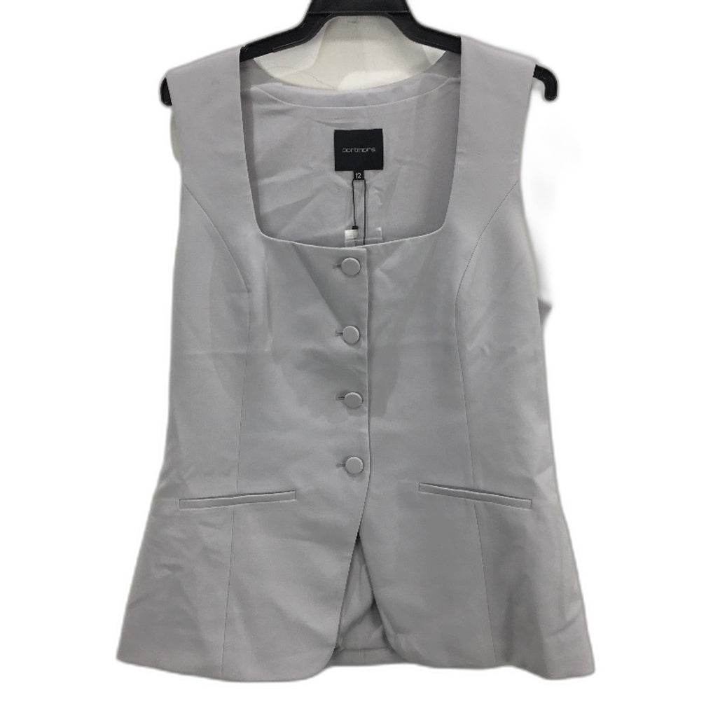 Portmans Dove Grey Button Up Fully Lined Soho South Vest Ladies Size 12 NEW