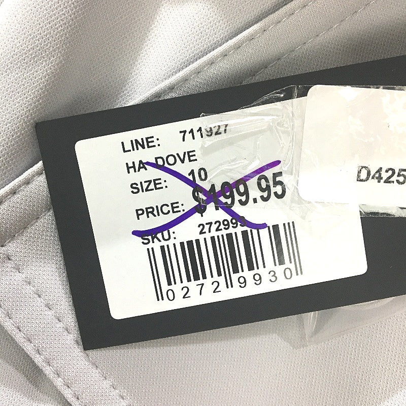 Portmans Dove Grey Longline Double Breasted Belted Trench Coat Ladies Size 10