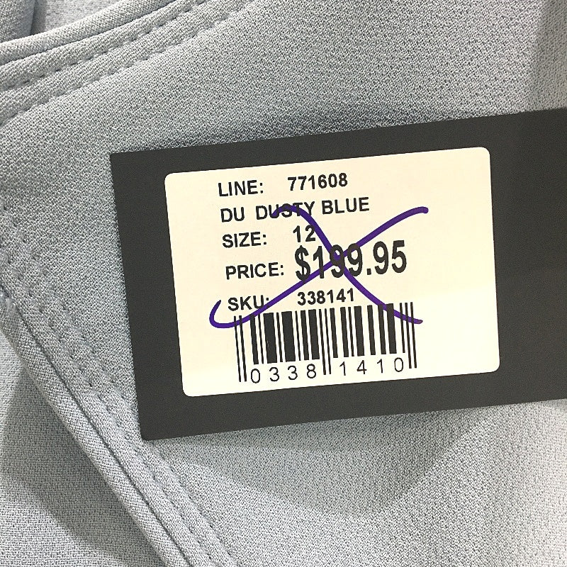 Portmans Dusty Blue Longline Double Breasted Belted Trench Coat Ladies Size 12