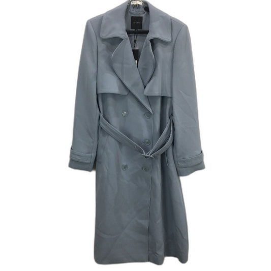 Portmans Dusty Blue Longline Double Breasted Belted Trench Coat Ladies Size 14