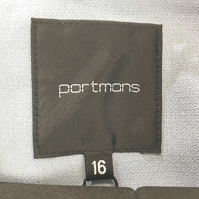 Portmans Dusty Blue Longline Double Breasted Belted Trench Coat Ladies Size 16