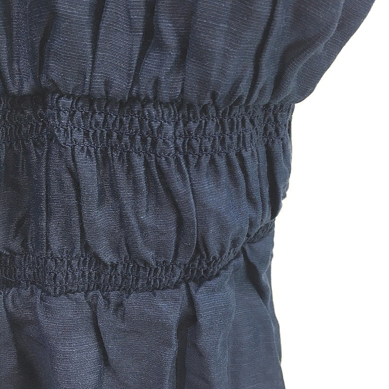 Portmans Navy Blue  Linen Blend Cassia Midi Dress Ladies Size 12 NEW