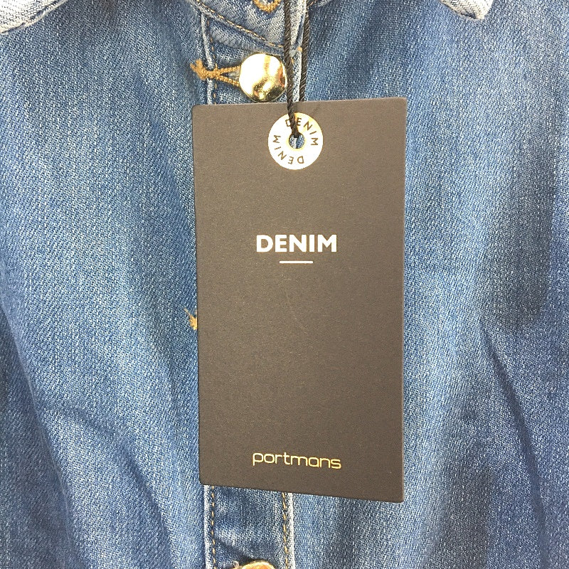 Portmans Mid Wash Blue Brighton Denim Short Dress Ladies Size 14 NEW