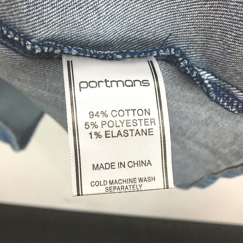 Portmans Mid Wash Blue Brighton Denim Short Dress Ladies Size 14 NEW