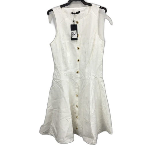 Portmans White Button Up Fit & Flare Midi Dress Ladies Size 10 NEW
