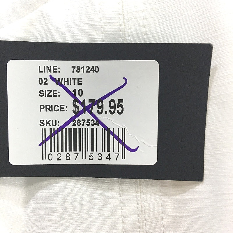 Portmans White Button Up Fit & Flare Midi Dress Ladies Size 10 NEW