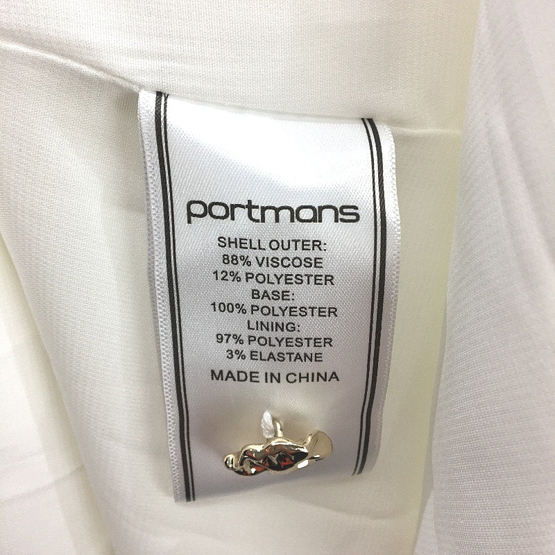 Portmans White Button Up Fit & Flare Midi Dress Ladies Size 10 NEW