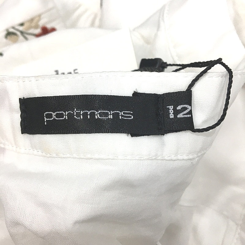 Portmans White 100% Cotton Ellie Embroidered Shirt Dress Ladies Size 12 NEW