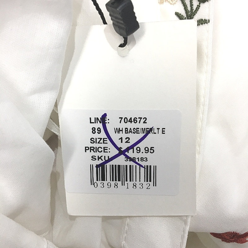Portmans White 100% Cotton Ellie Embroidered Shirt Dress Ladies Size 12 NEW