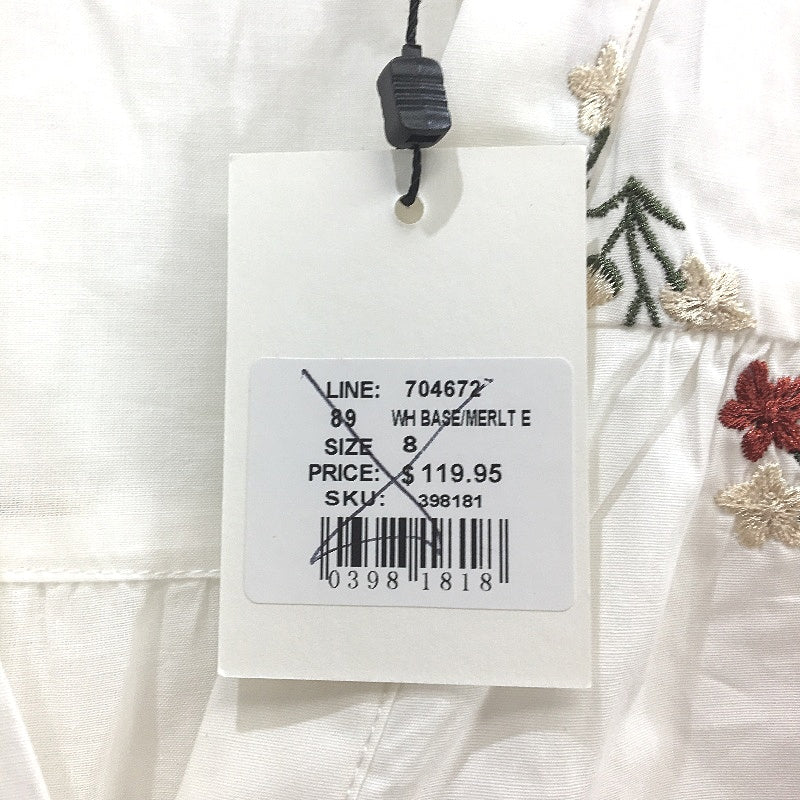 Portmans White 100% Cotton Ellie Embroidered Shirt Dress Ladies Size 8 NEW