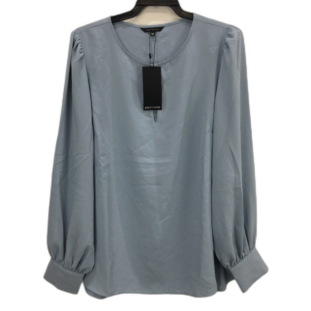 Portmans Dusty Blue Seattle Long Sleeve Shell Top Ladies Size 10 NEW