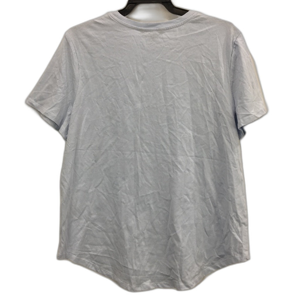 Portmans Cool Blue 100% Cotton Capri Emellished T-Shirt Top Ladies Size M NEW