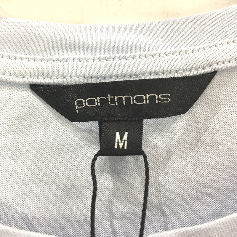 Portmans Cool Blue 100% Cotton Capri Emellished T-Shirt Top Ladies Size M NEW