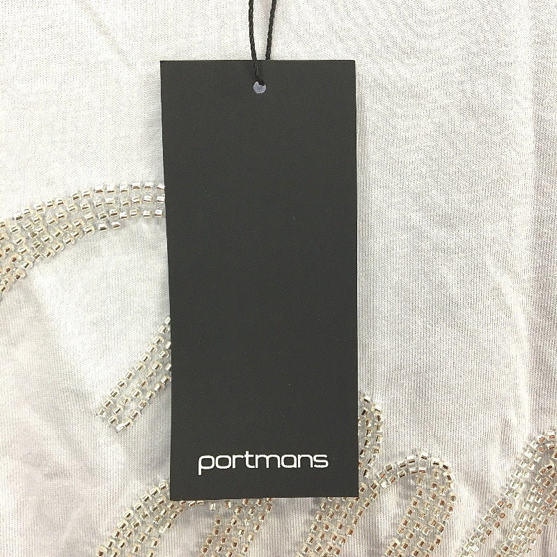 Portmans Cool Blue 100% Cotton Capri Emellished T-Shirt Top Ladies Size M NEW