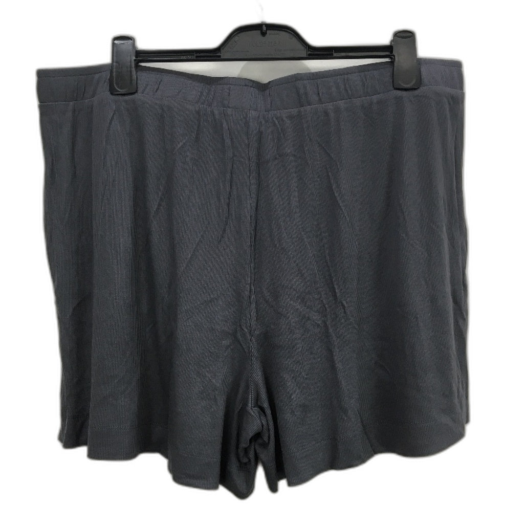 Peter Alexander Charcoal Grey Bamboo Blend Ribbed Sleep Shorts Ladies Sz 2XL NEW