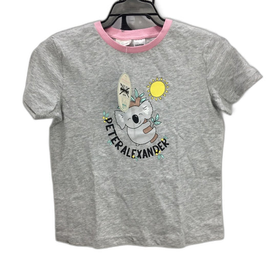 Peter Alexander Grey Cotton Autralia Print 2 Pce PJ Set  JNR Girls Size 6 NEW