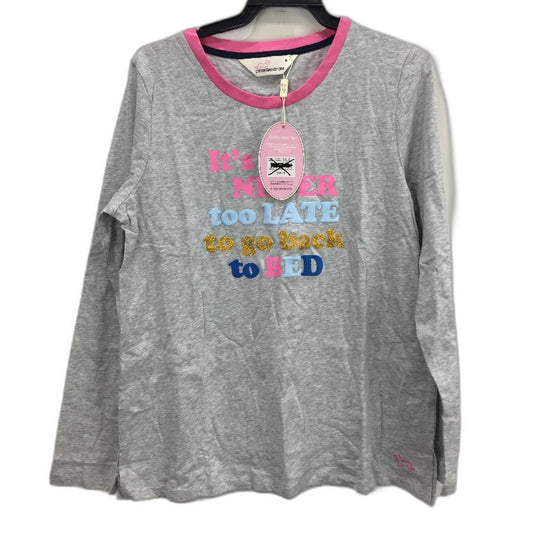 Peter Alexander Grey Marle 100% Cotton Long Sleeve Sleep Tee Ladies Size M NEW