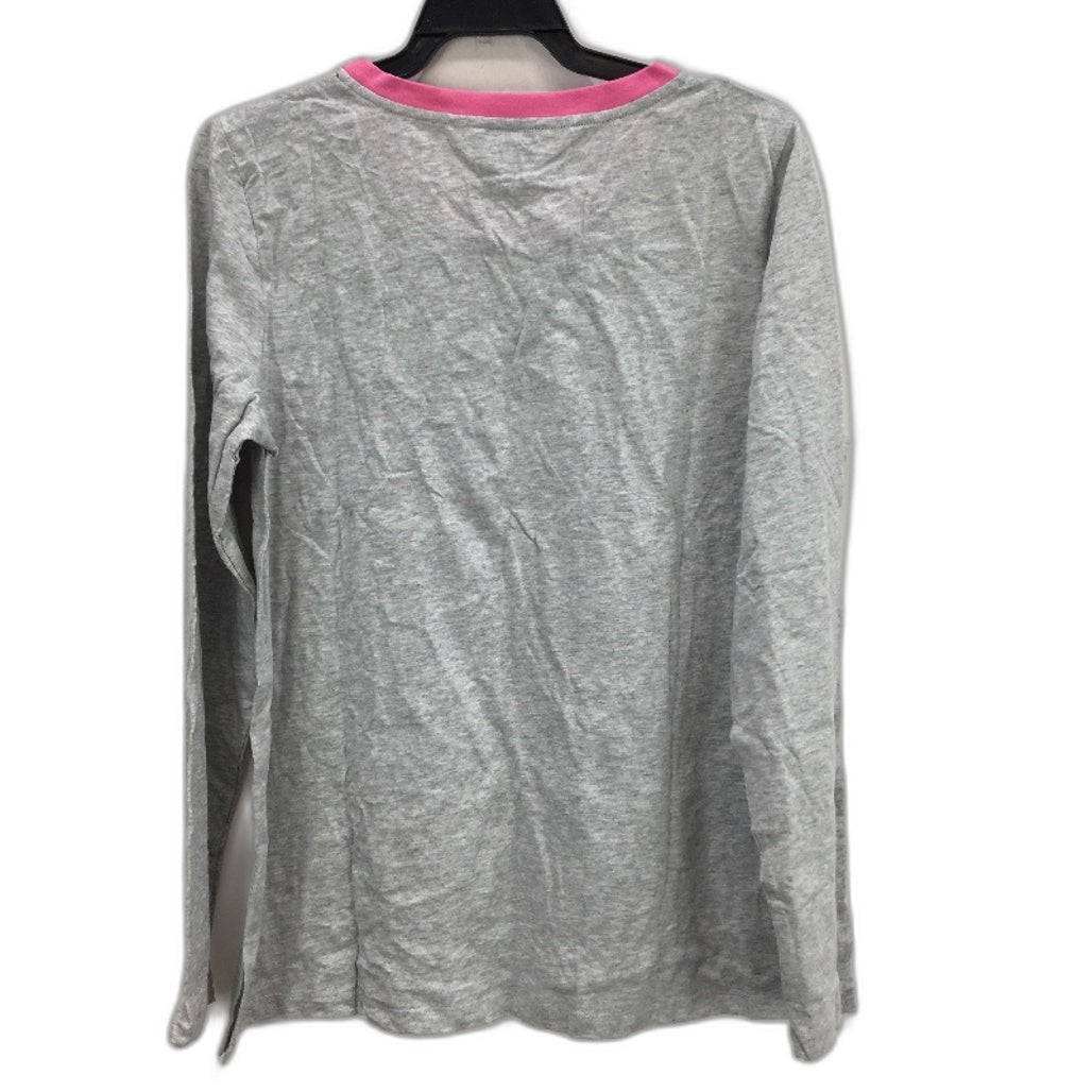 Peter Alexander Grey Marle 100% Cotton Long Sleeve Sleep Tee Ladies Size M NEW