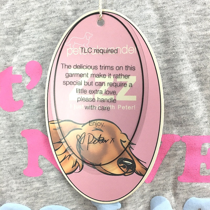 Peter Alexander Grey Marle 100% Cotton Long Sleeve Sleep Tee Ladies Size M NEW