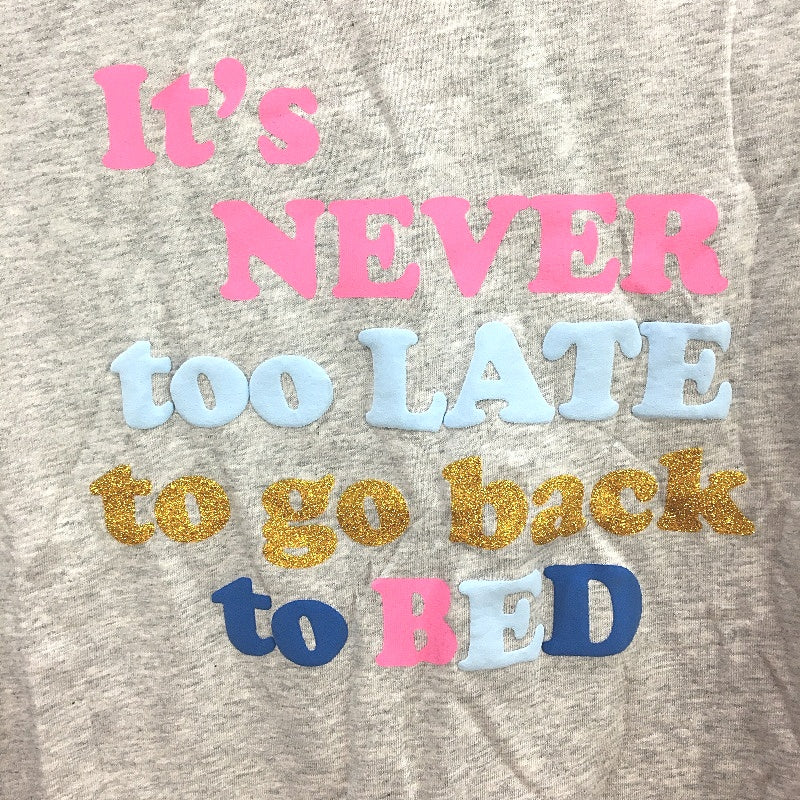 Peter Alexander Grey Marle 100% Cotton Long Sleeve Sleep Tee Ladies Size M NEW