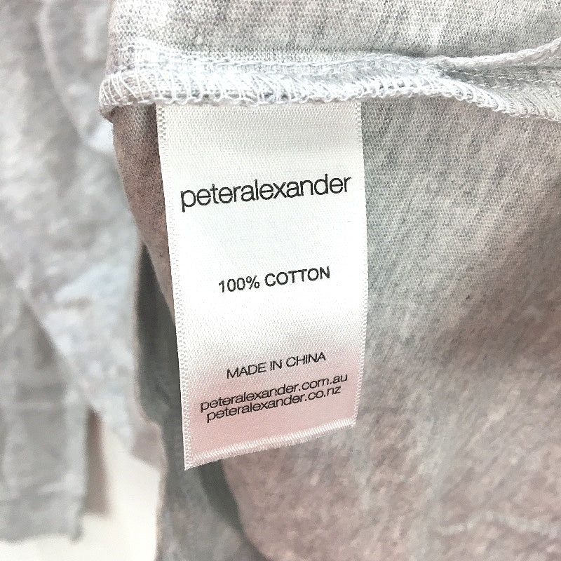 Peter Alexander Grey Marle 100% Cotton Long Sleeve Sleep Tee Ladies Size M NEW