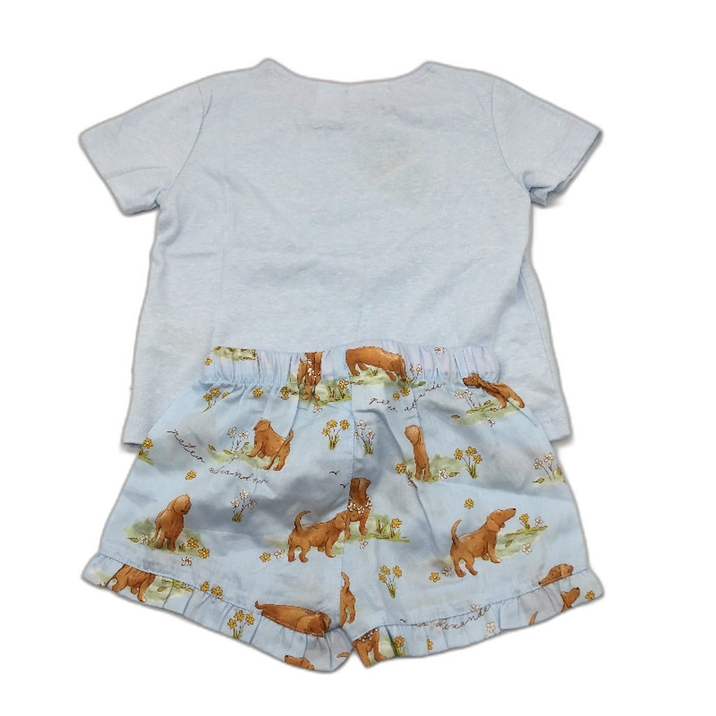 Peter Alexander Blue Cotton Blend Vintage Penny PJ Set  JNR Girls Size 2 NEW