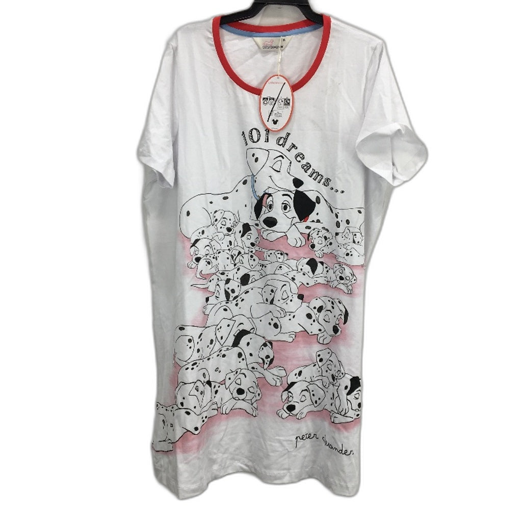 Peter Alexander White Cotton Blend 101 Dalmations Sleep Tee Ladies Size XL NEW