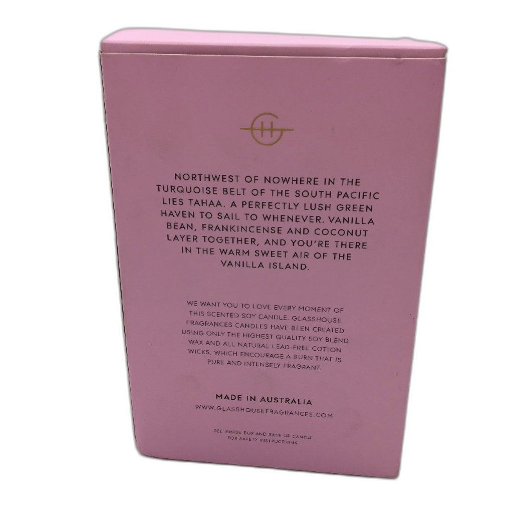 Glasshouse Fragrances Vanilla Caramel A Tahaa Affair Soy Candle Jar NEW