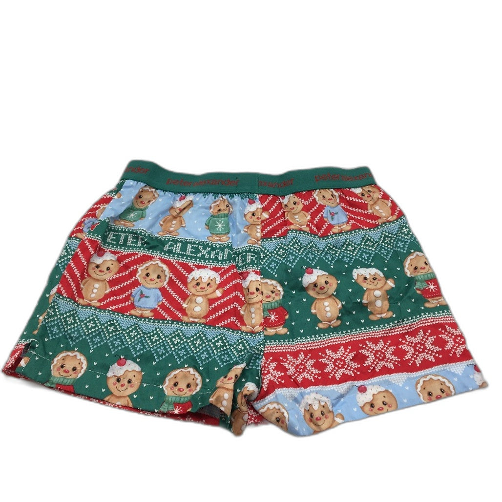 Peter Alexander Cotton Gingerbread Christmas Boxer Shorts Mens Size XS NEW
