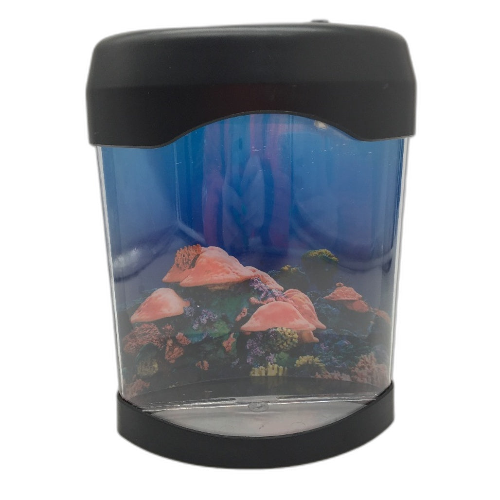 Jellyfish Light Up Mini Fish Tank  Desktop Decor Aquarium USB Night Light Lamp
