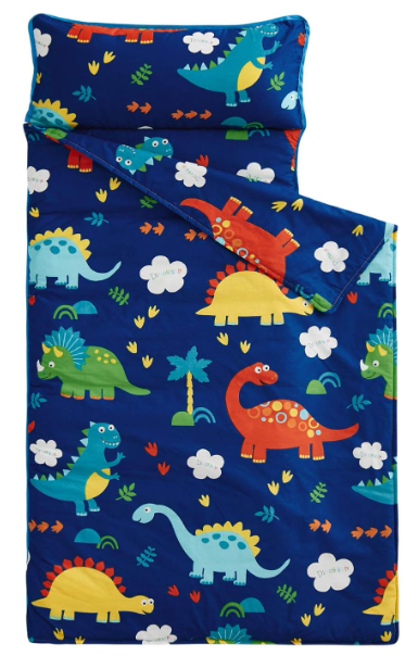 Wake In Cloud Dinosaur Toddler Kids Nap Mat Sleeping Pad With Pillow & Blanket