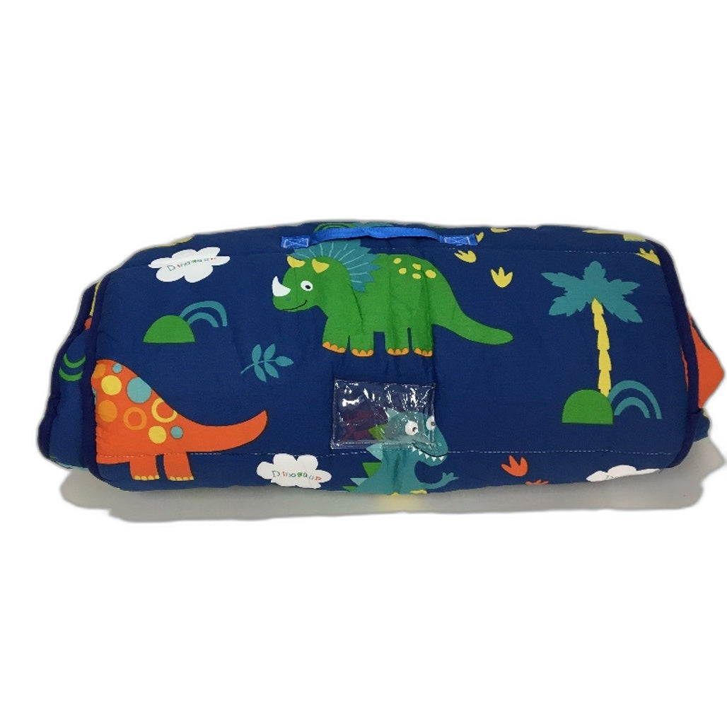 Wake In Cloud Dinosaur Toddler Kids Nap Mat Sleeping Pad With Pillow & Blanket