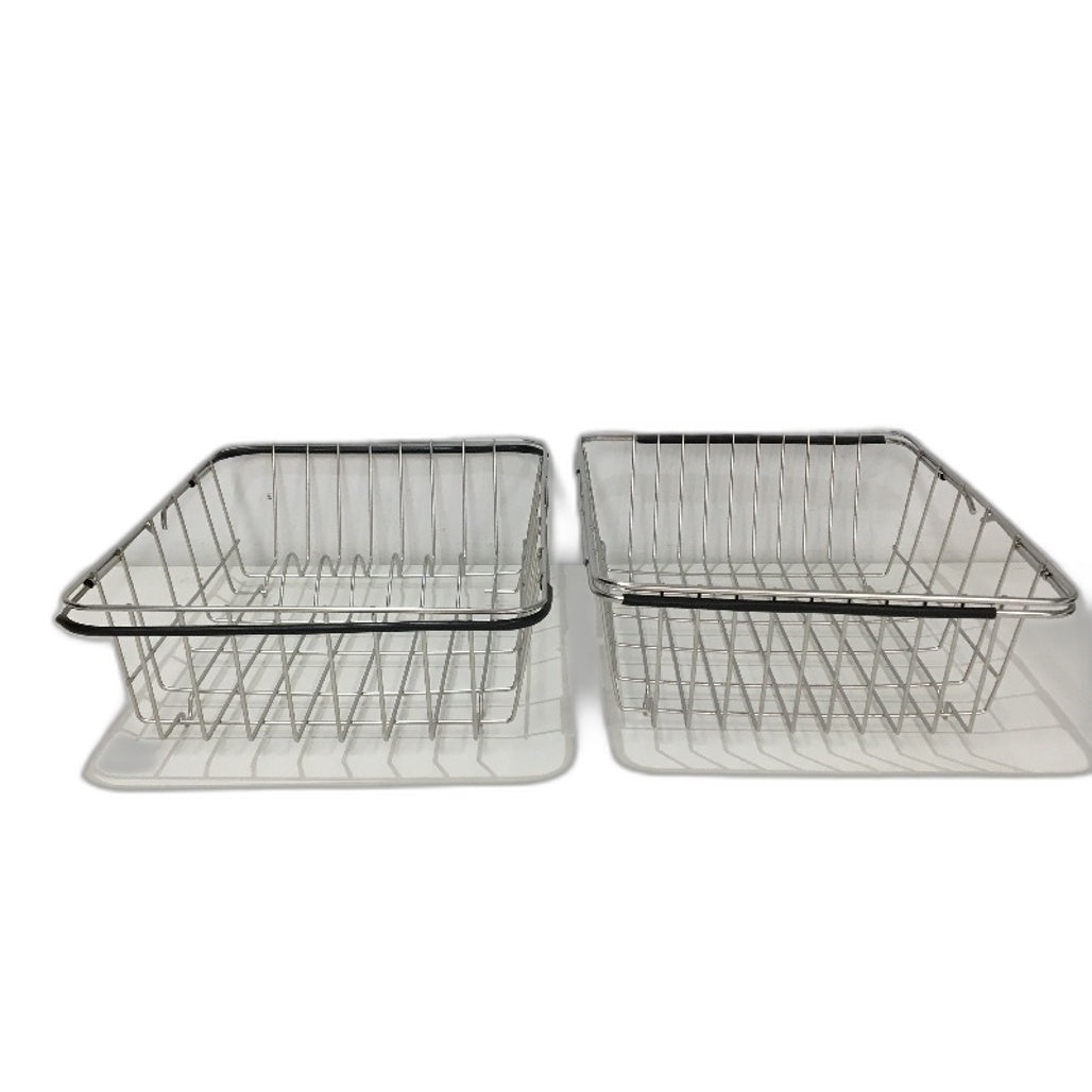 Foreverie Stainless Steel Expandable Over Sink Dish Drying Rack Drainer 2 Pack