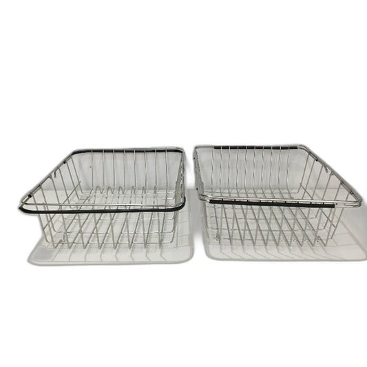 Foreverie Stainless Steel Expandable Over Sink Dish Drying Rack Drainer 2 Pack