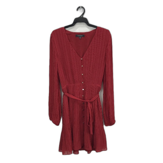 Forever New Red Long Sleeve Flowy Belted Mini Dress Ladies Size AU 10 NEW