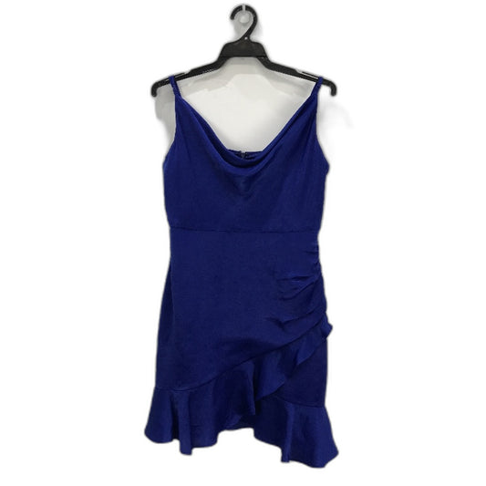 Forever New Blue Silky Spaghetti Strap Ruffled Mini Dress Ladies Size AU 10 NEW
