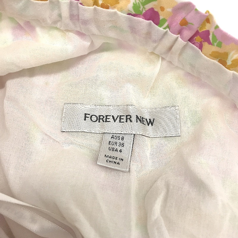 Forever New One Shoulder Cut Out Floral Mini Dress Ladies Size AU 8 NEW