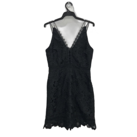 Forever New Black Lacy Spaghetti Strap Zip-Back Mini Dress Ladies Size AU 8 NEW