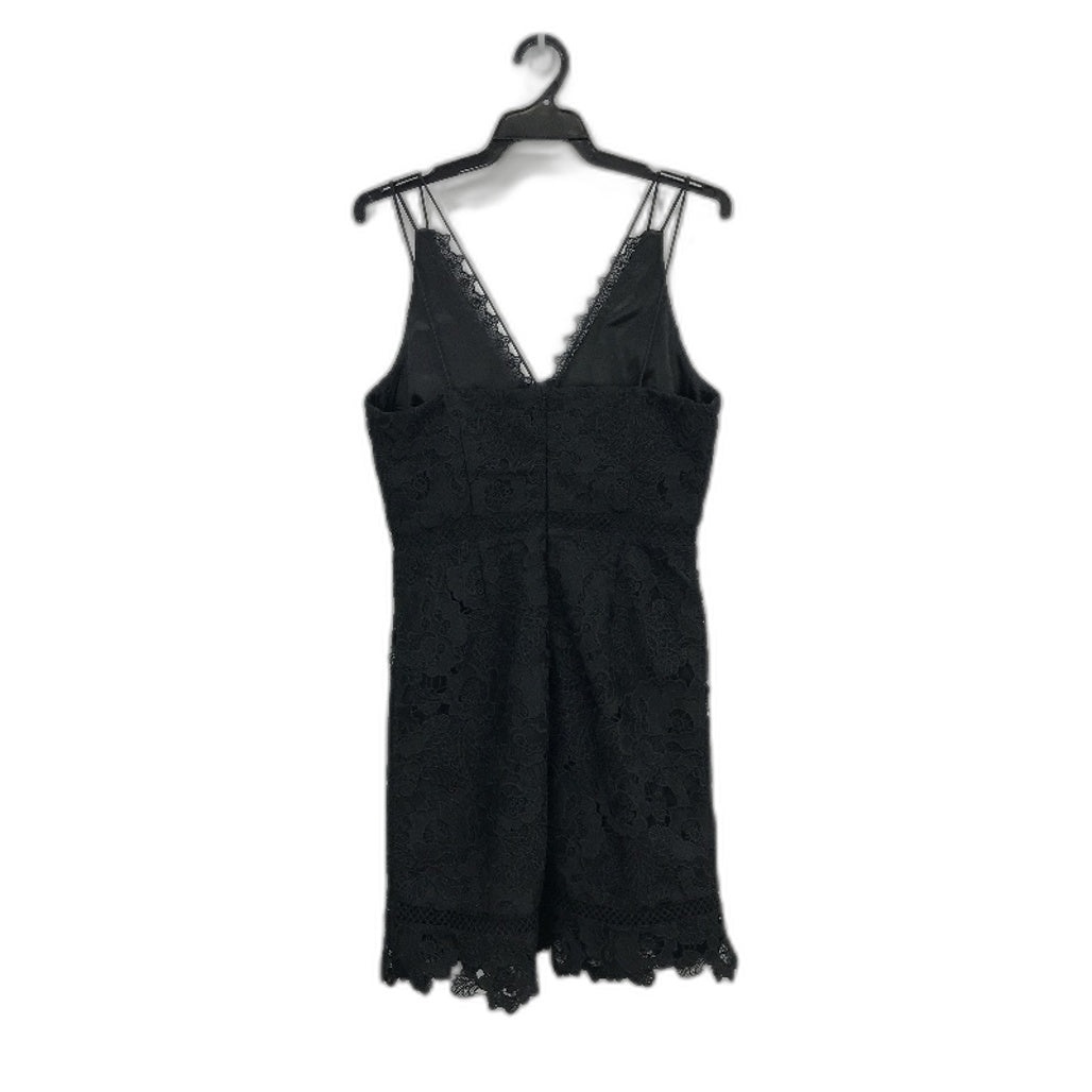 Forever New Black Lacy Spaghetti Strap Zip-Back Mini Dress Ladies Size AU 8 NEW