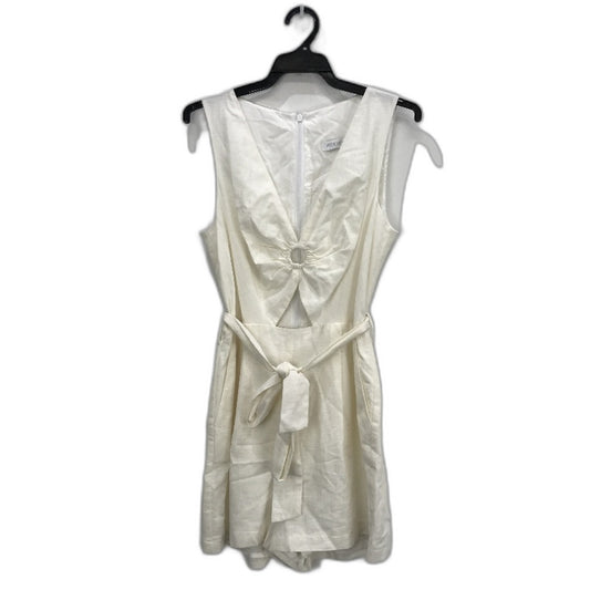 Forever New Cream Lightweight Linen-Like Cut Out Jumpsuit Ladies Size AU 6