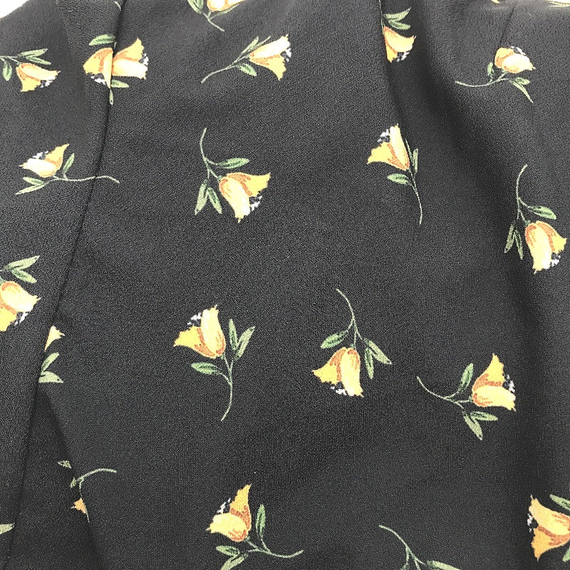Forever New Black Floral Patterned Overshirt Tie Shirt Ladies Size AU 16