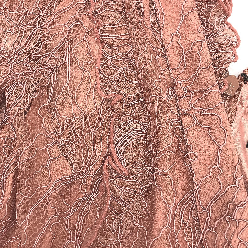Ever New Pink Lacy Double Layered Long Sleeve Mini Dress Ladies Size AU 12 NEW