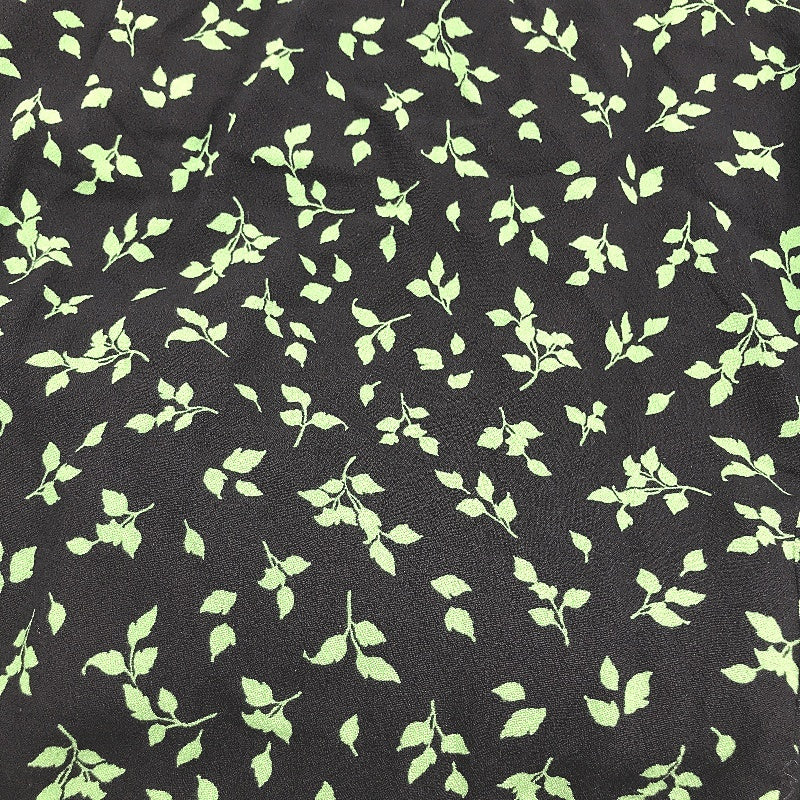 Ever New Black & Green Leaf Pattern Long Sleeve Mini Dress Ladies Size AU 14 NEW