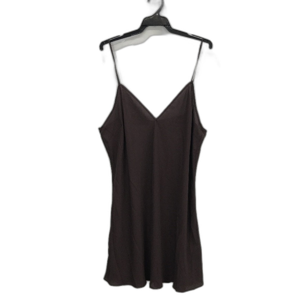 Ever New Brown Spaghetti Strap Sheer Flowy Slip Mini Dress Ladies Size AU 18 NEW