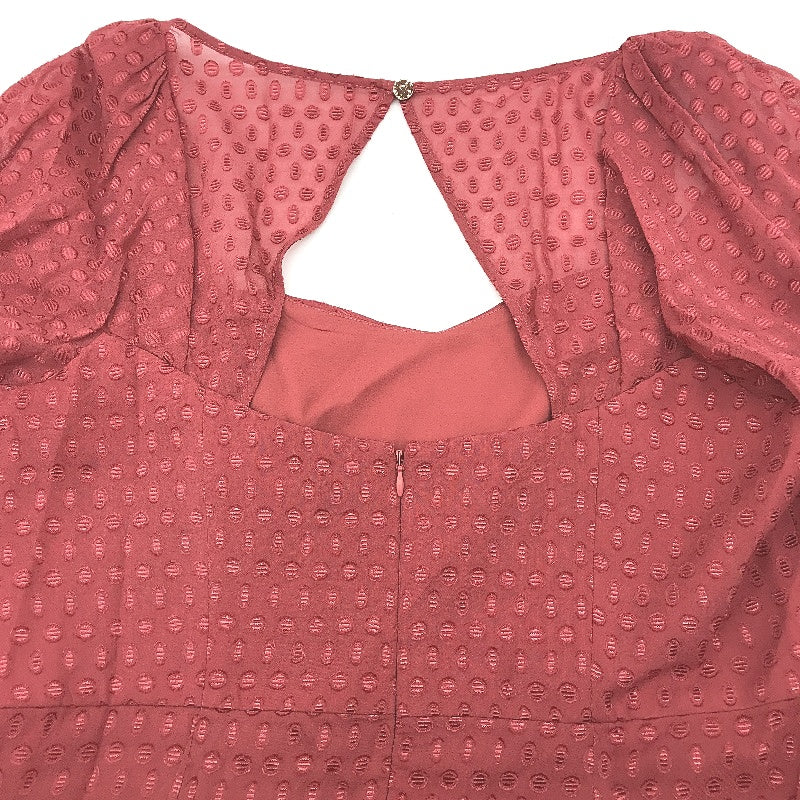 Ever New Red Pink Long Sleeve Patterned Mini Dress Ladies Size AU 18 NEW