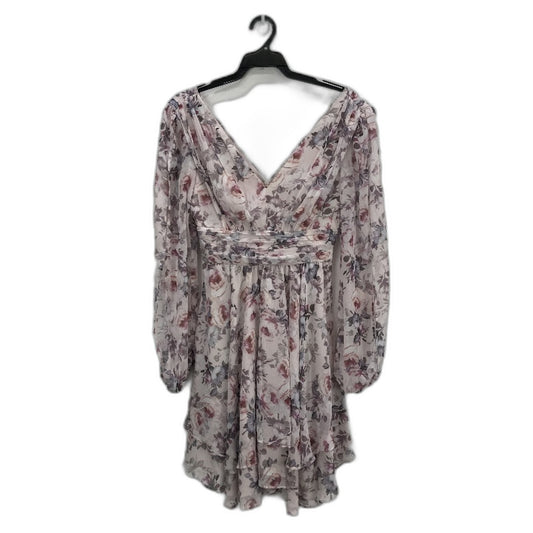 Ever New Floral Patterned Long Sleeve Flowy Mini Dress Ladies Size AU 6 NEW