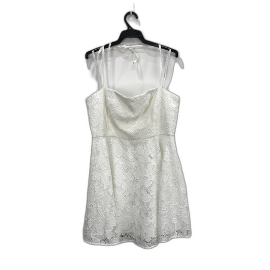 Ever New White Lacy Embroidered Zip Back Halter Mini Dress Ladies Size AU 18 NEW